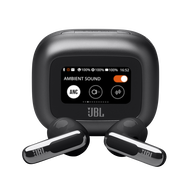 JBL Live Flex 3 - Black - True wireless noise-cancelling open-stick earbuds - Hero